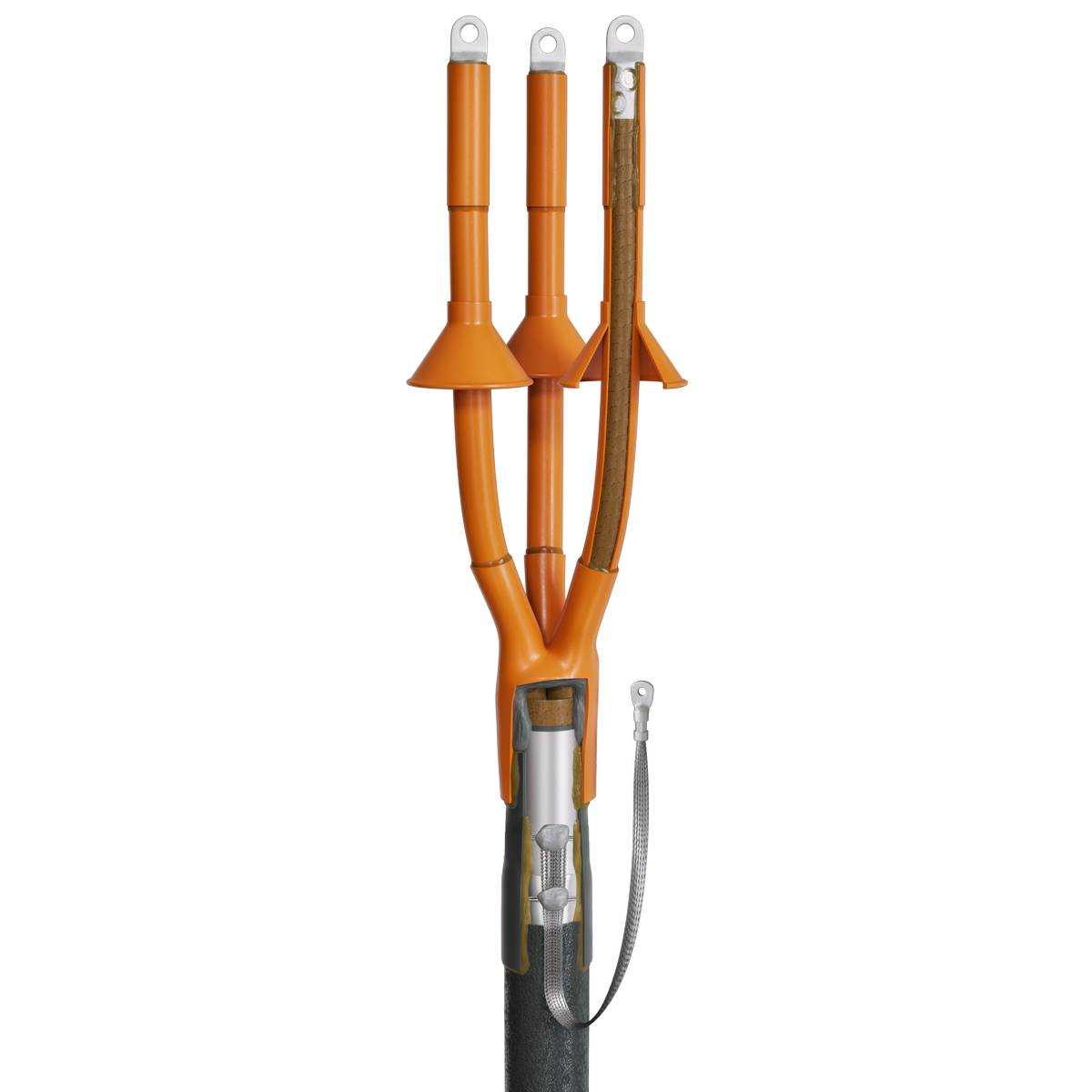 Муфта кабельная концевая наружной установки для кабелей с бумажной изоляцией до 10 кВ 3КНТп-10-70/120 (пайка)