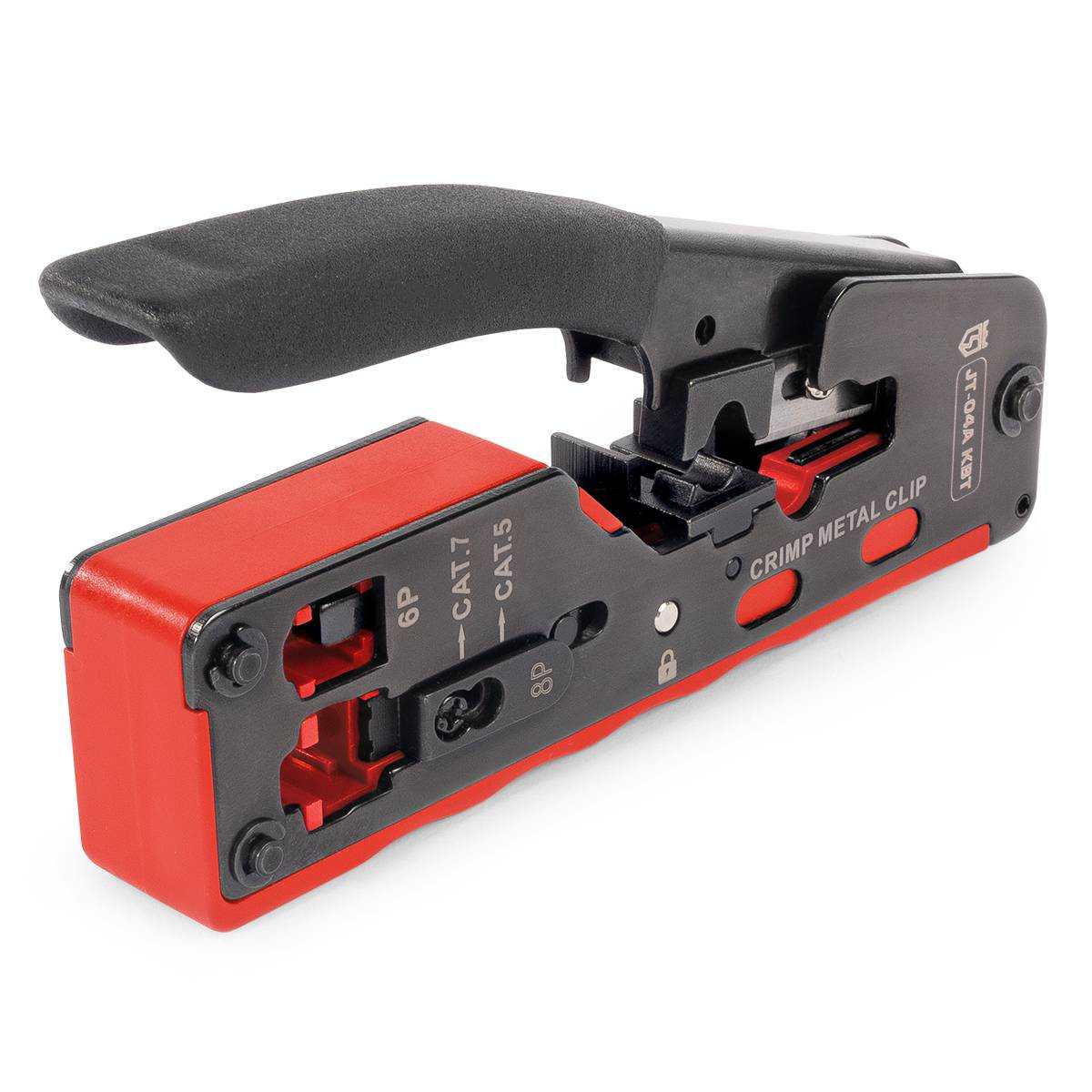 JT-04А серия ПРОФИ Пресс-клещи (кримпер) для разъемов RJ-45, RJ-12, RJ-11