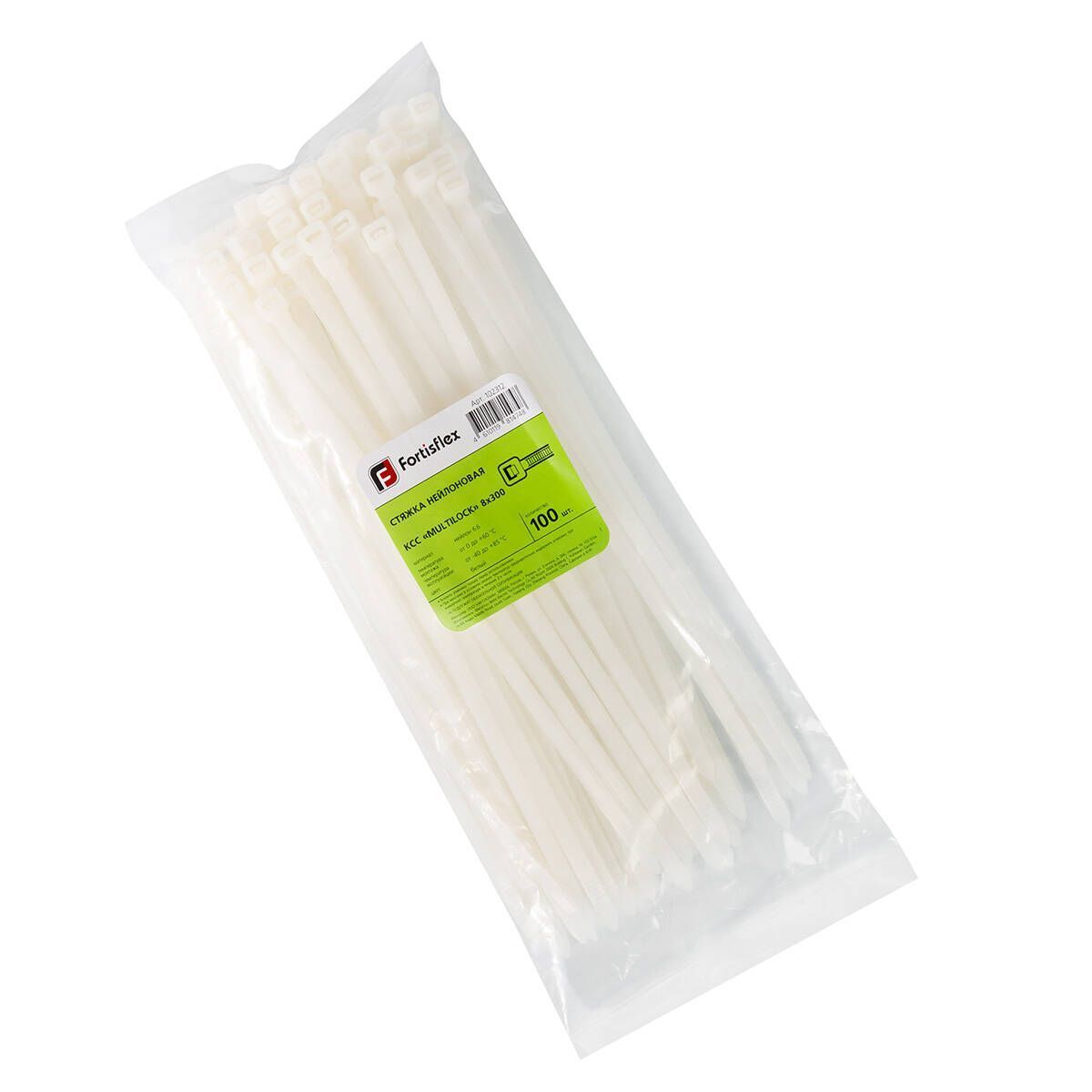 Стяжка нейлоновая КСС «MULTILOCK» 8х300 (бел) (100шт)
