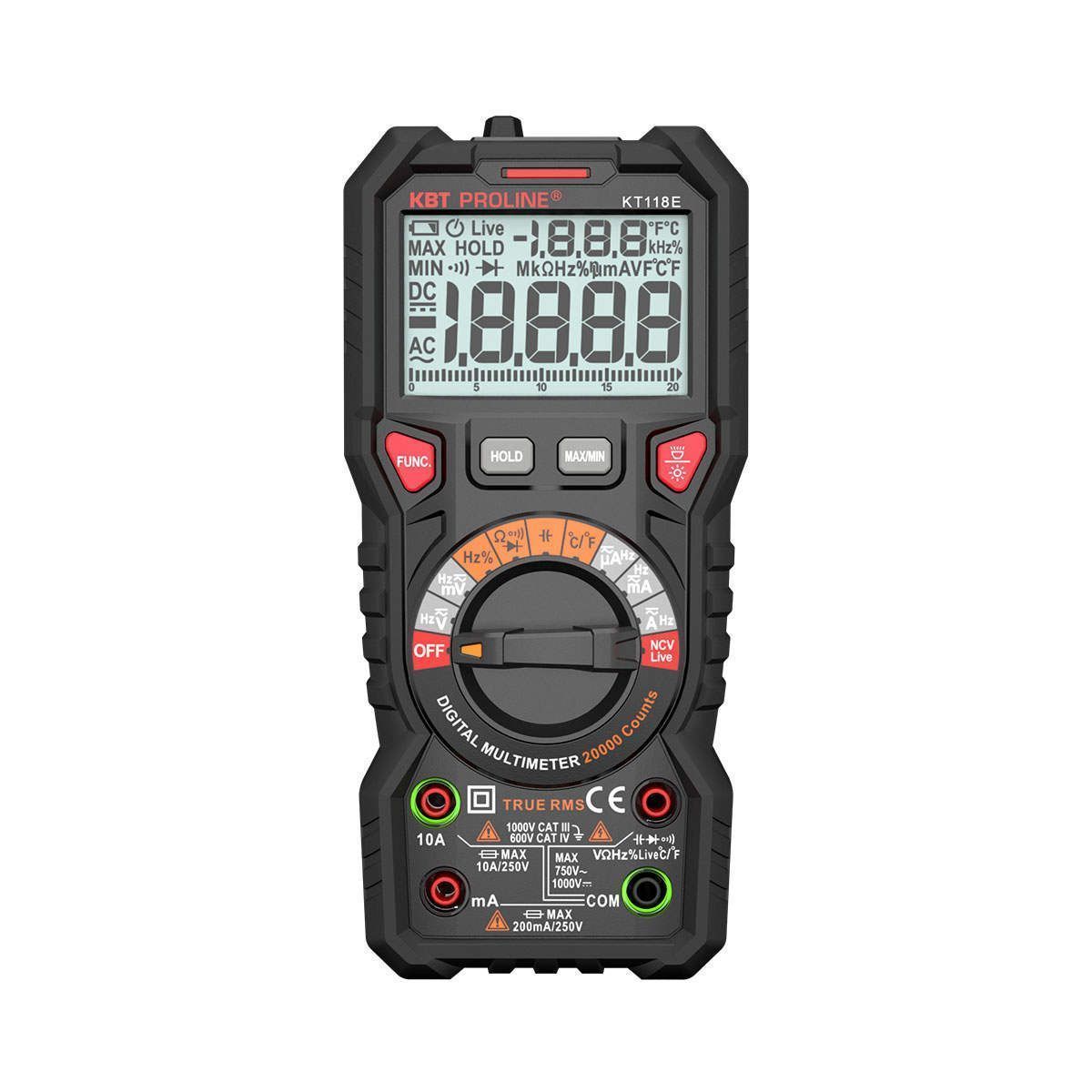 KT 118E серия PROLINE с True RMS Мультиметр цифровой и автоматическим выбором пределов измерений